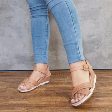 Modare 7123-124 Comfort Wedge in Camel Napa